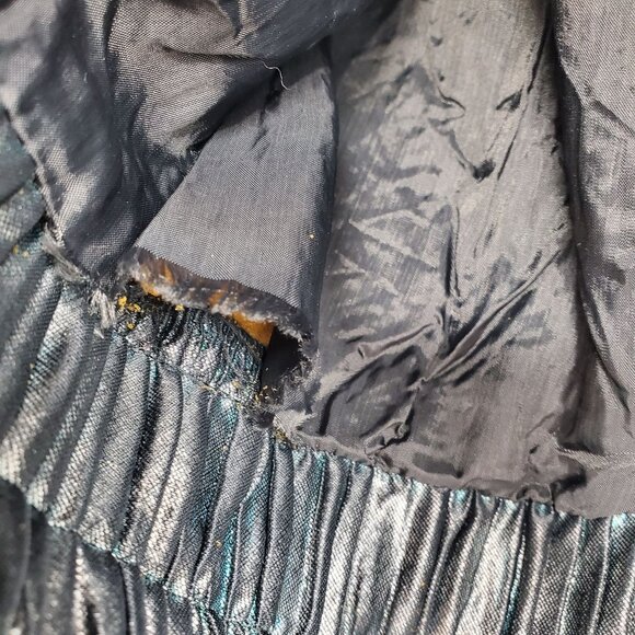 Vintage Russell 80's Renaissance Grey Puff Sleeve Crinkled Zip Up Bomber Jacket - Picture 7 of 10